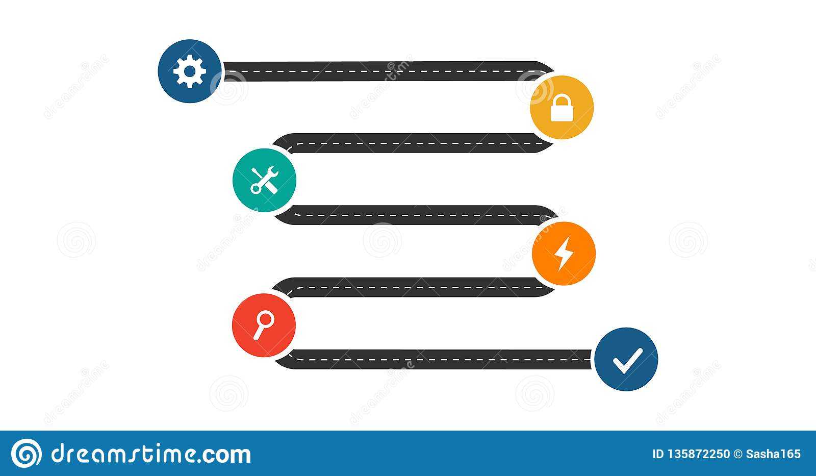Business Road Map Timeline Infographic Template With Circles Within Blank Road Map Template