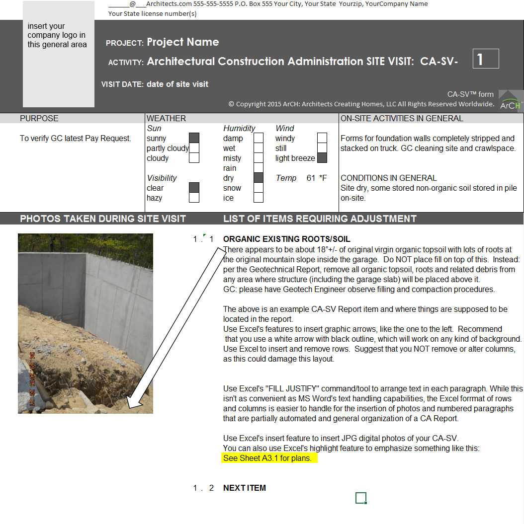 Ca Sv Site Visit Report Form Inside Site Visit Report Template