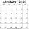 Calendar Template Jan 2020 – Calep.midnightpig.co Pertaining To Blank Word Wall Template Free