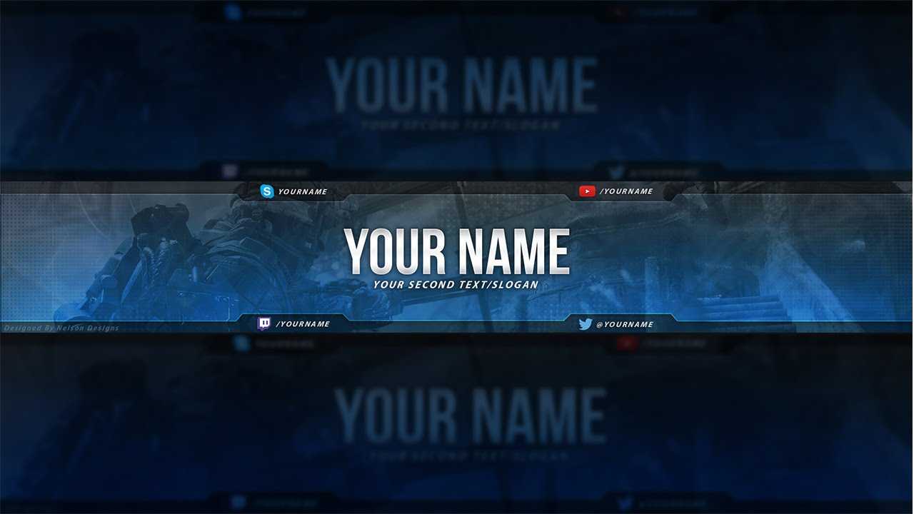 Call Of Duty Youtube Banner Template – Free Download (Psd) Intended For Youtube Banners Template