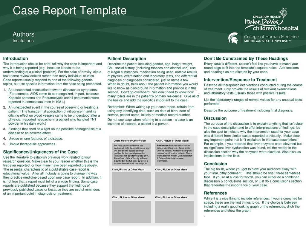 Case Report Template Authors Institutions Introduction – Ppt In Intervention Report Template