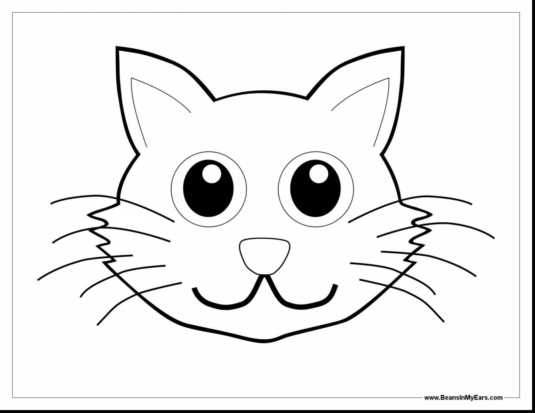 Cat Face Template – Calep.midnightpig.co For Blank Face Template Preschool