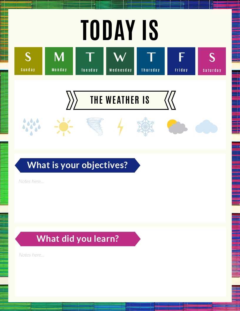 Children Daily Schedule – Schedule Template – Visme Inside Kids Weather Report Template