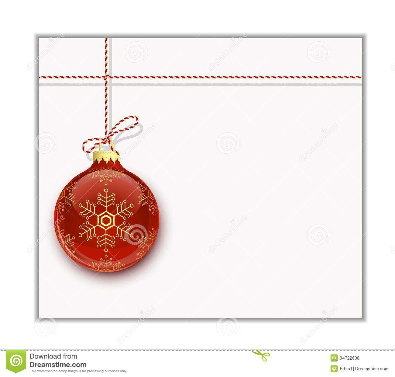 Christmas Card Template Stock Vector. Illustration Of For Blank Christmas Card Templates Free
