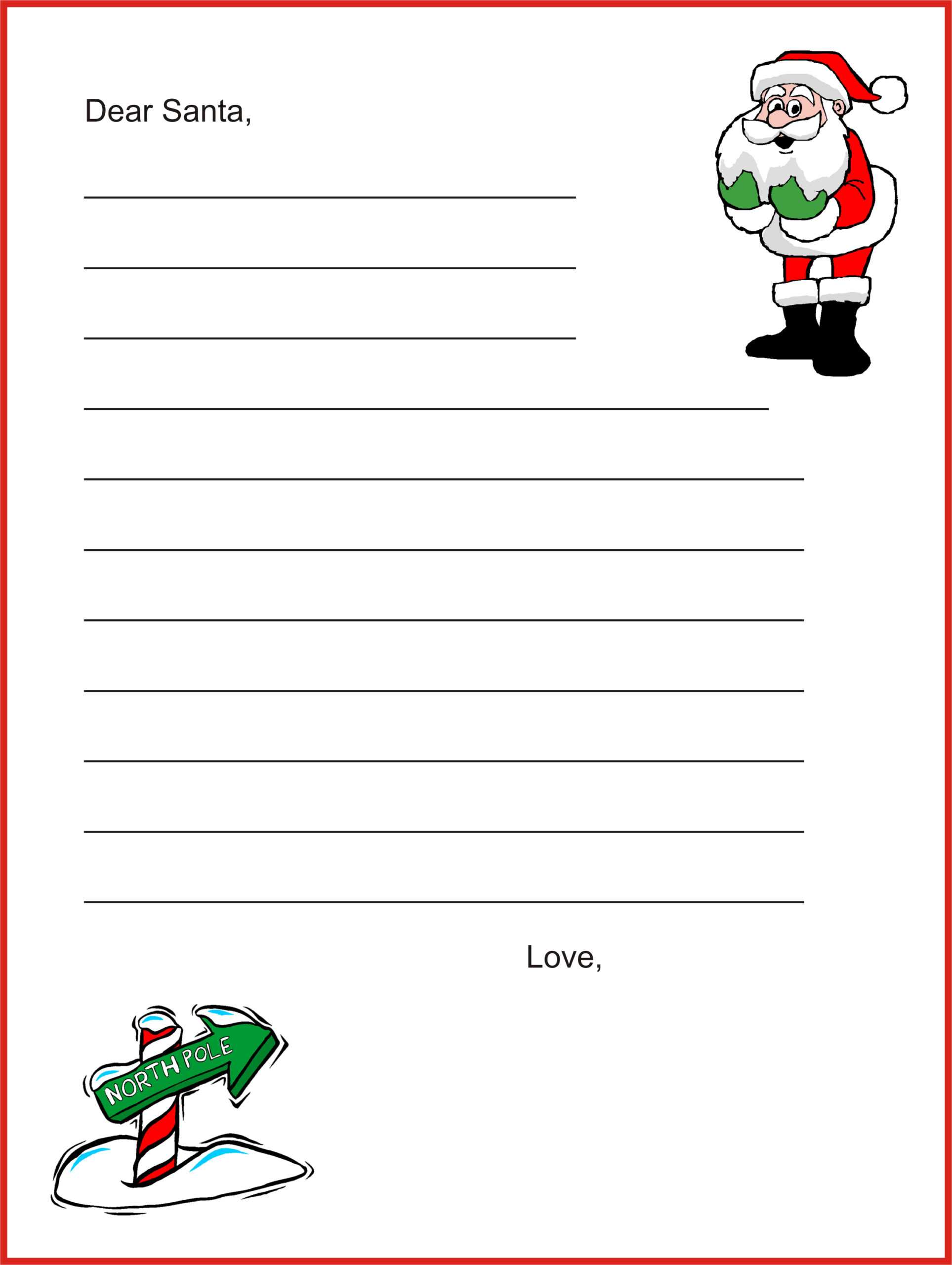Christmas Letter Template – Calep.midnightpig.co Pertaining To Blank Letter Writing Template For Kids