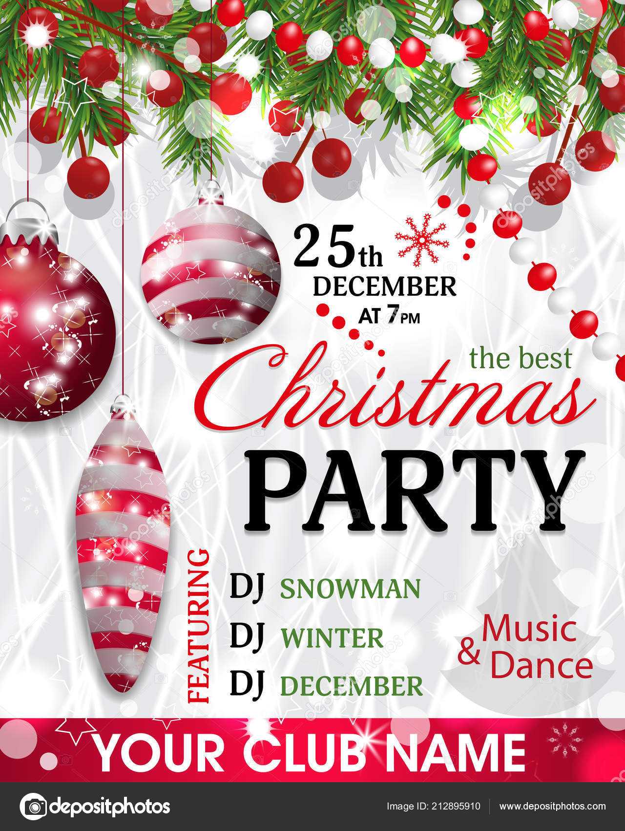 Christmas Party Announcement Template – Dalep.midnightpig.co Inside Free Christmas Invitation Templates For Word