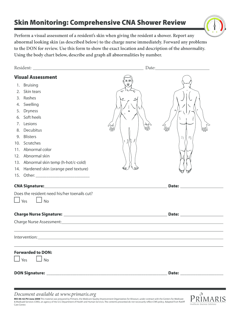 Cna Shower Sheets – Fill Out And Sign Printable Pdf Template | Signnow Pertaining To Charge Nurse Report Sheet Template