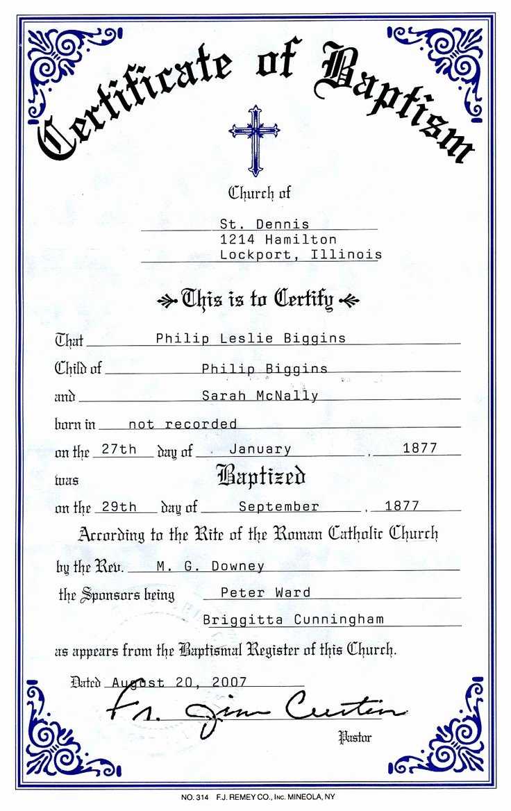 Confirmation Certificates Templates – Calep.midnightpig.co In Baptism Certificate Template Word