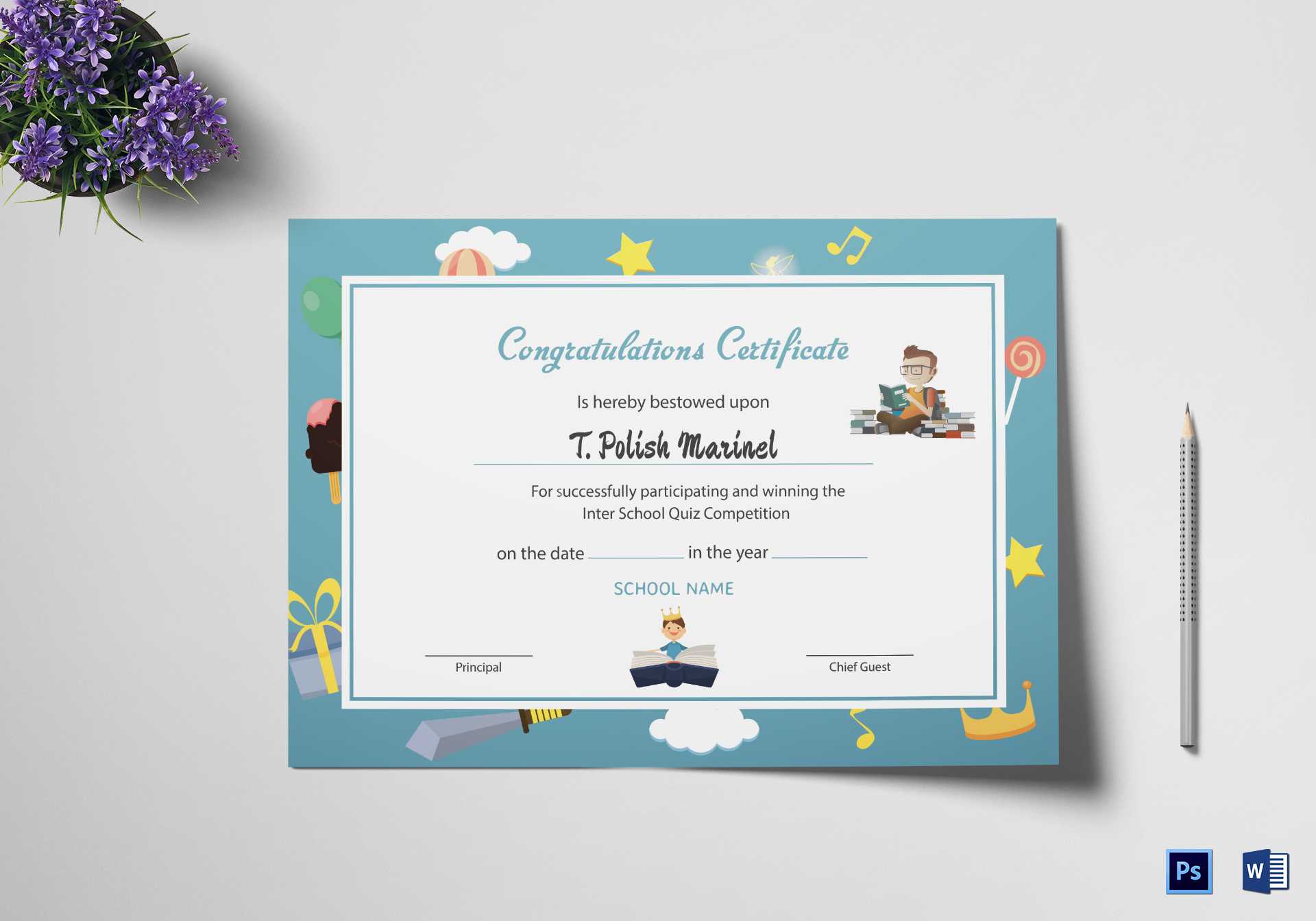 Congratulation Certificates Templates – Calep.midnightpig.co With Congratulations Certificate Word Template
