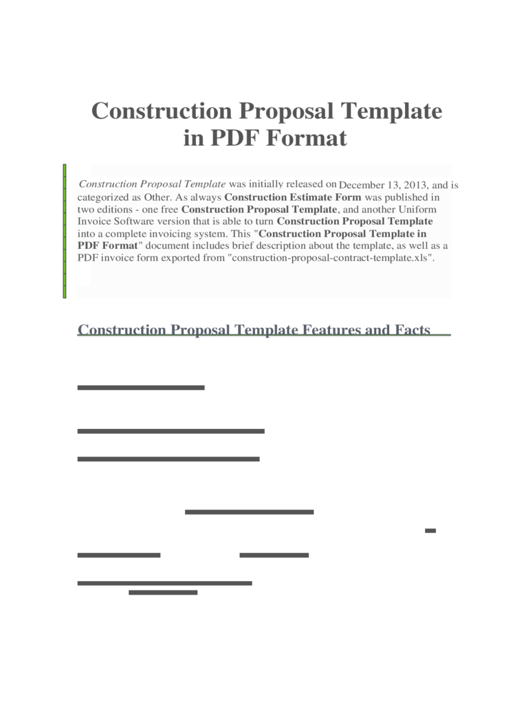 Construction Forms – 41 Free Templates In Pdf, Word, Excel Pertaining To Free Construction Proposal Template Word