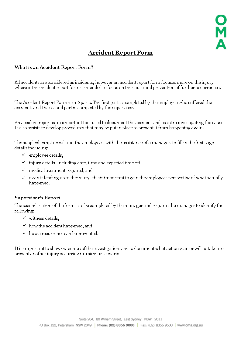 Construction Job Site Incident Report Form | Templates At With Regard To Investigation Report Template Doc