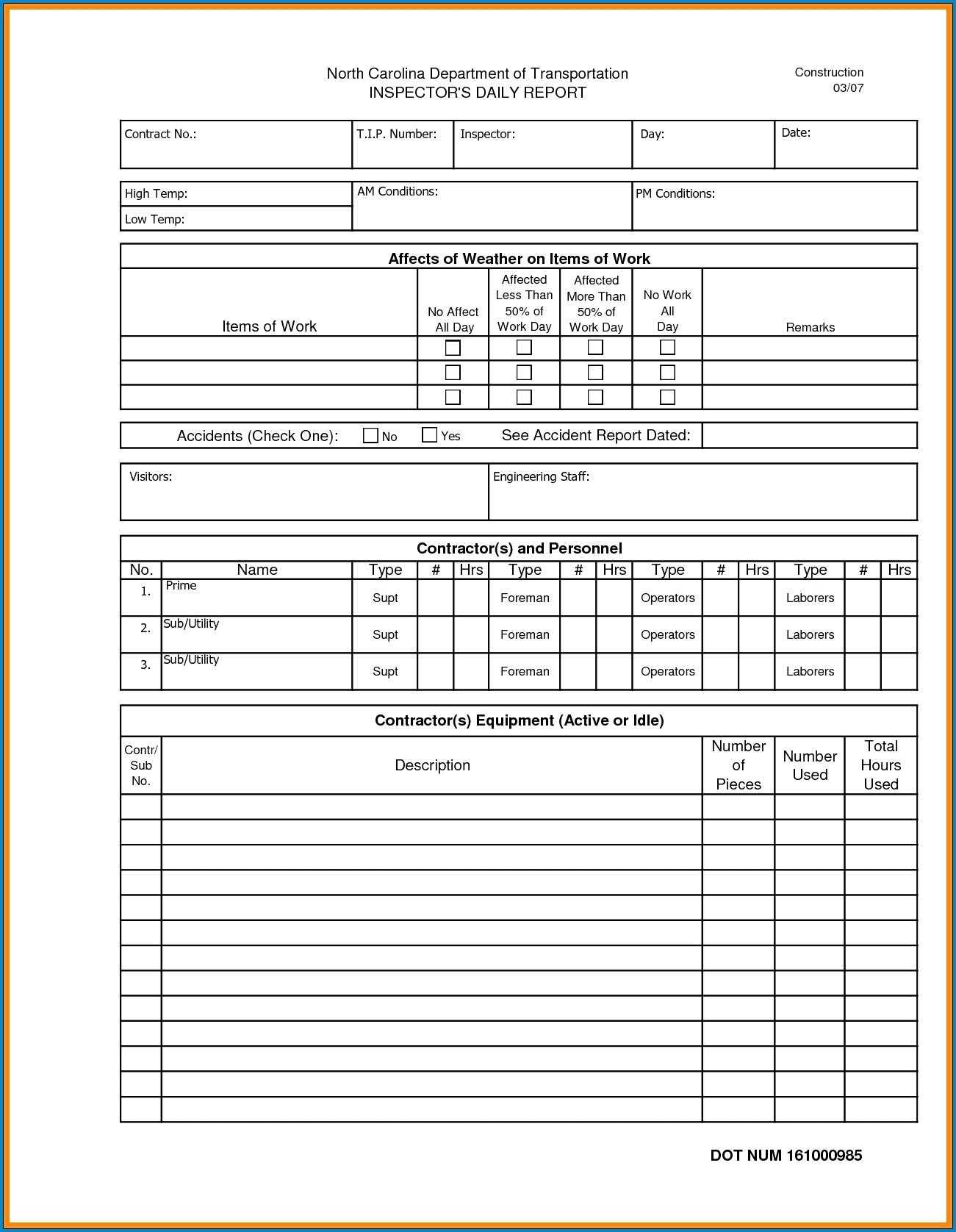 Construction Reports Template – Refat In Construction Daily Progress Report Template