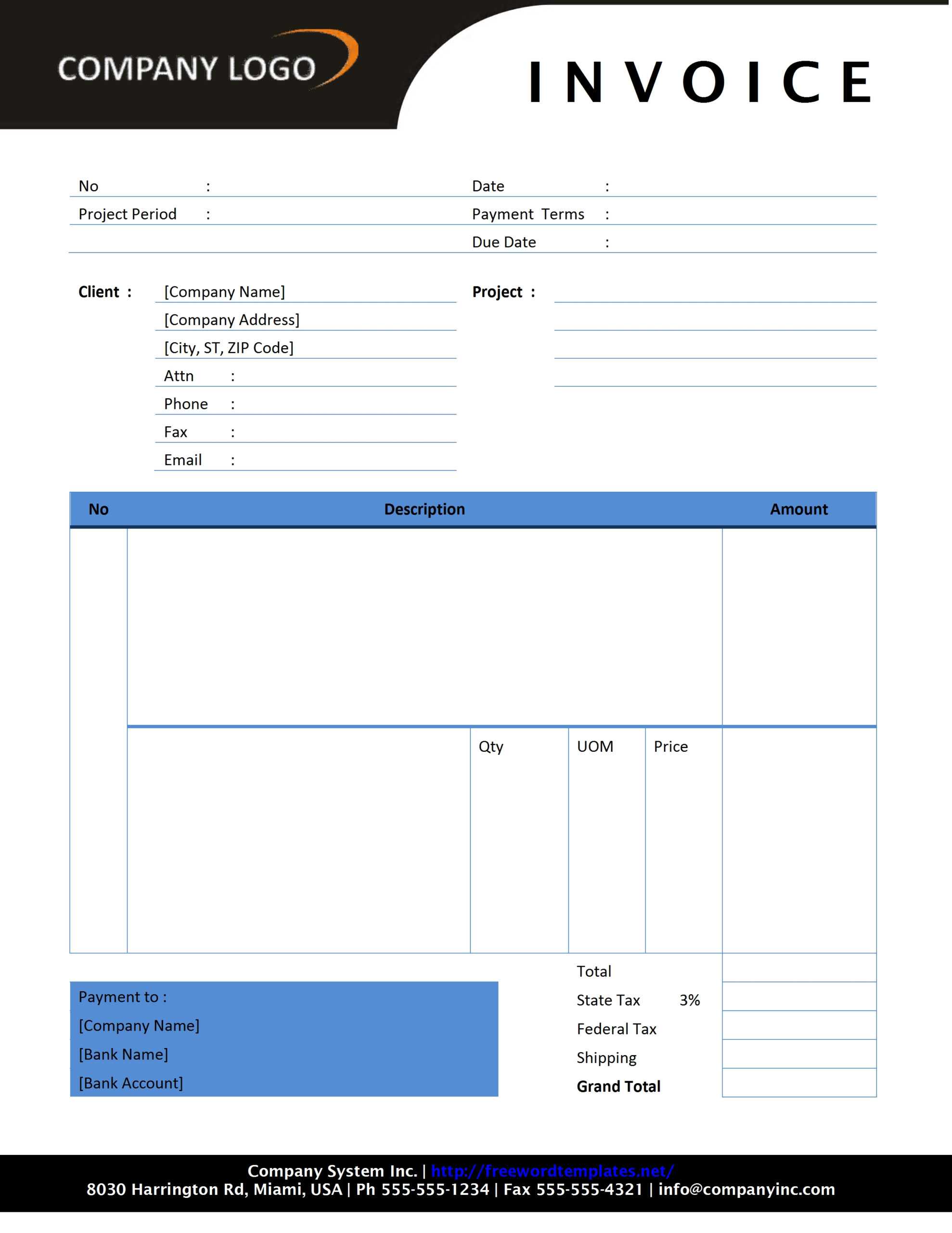 Consultant Invoice Template Intended For Free Invoice Template Word Mac