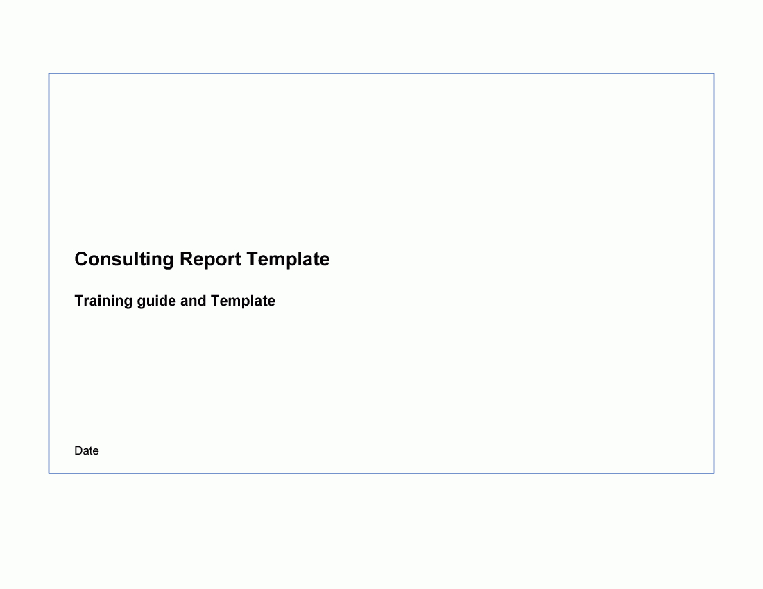Consulting Report Template I (Powerpoint) Throughout Mckinsey Consulting Report Template