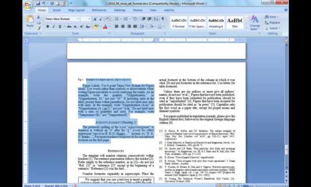 Convert A Paper Into Ieee - Quick Conversion Guide with Ieee Template Word 2007