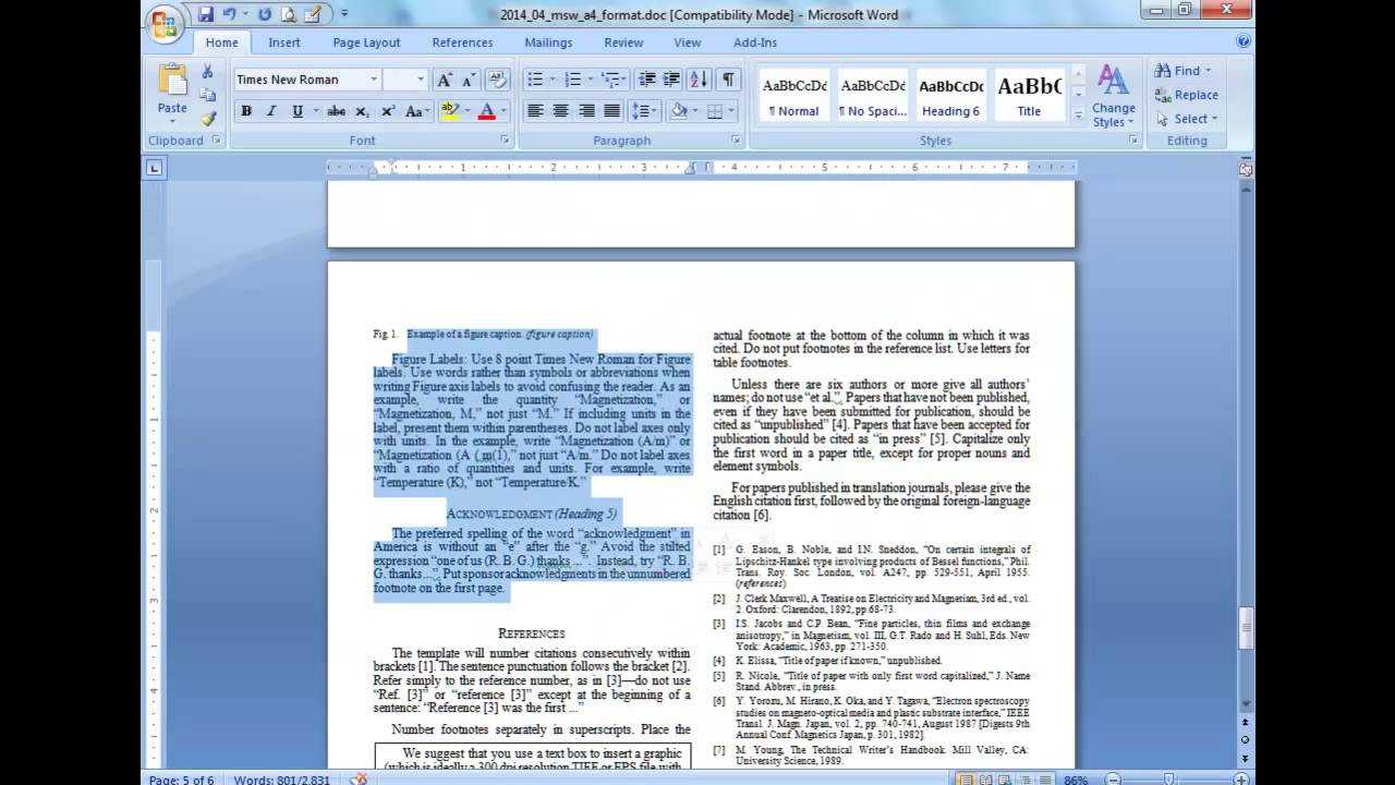 Convert A Paper Into Ieee - Quick Conversion Guide With Ieee Template Word 2007