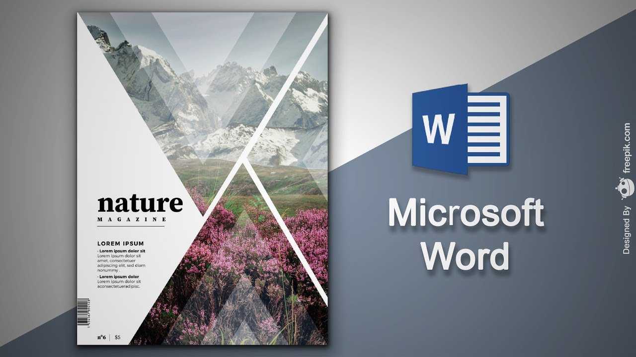 Create Cover Page In Microsoft Word | Natural Magazine Cover Designing In  Ms Word In Magazine Template For Microsoft Word