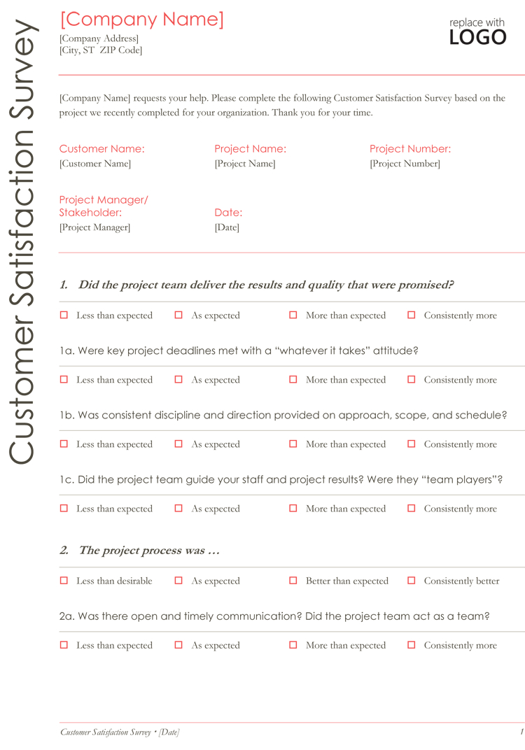 Customer Satisfaction Survey Template And Samples Within Customer Satisfaction Report Template