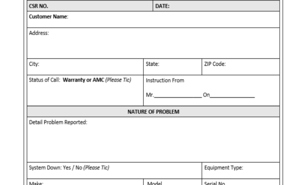 Customer Service Report Template – Excel Word Templates for Word Document Report Templates