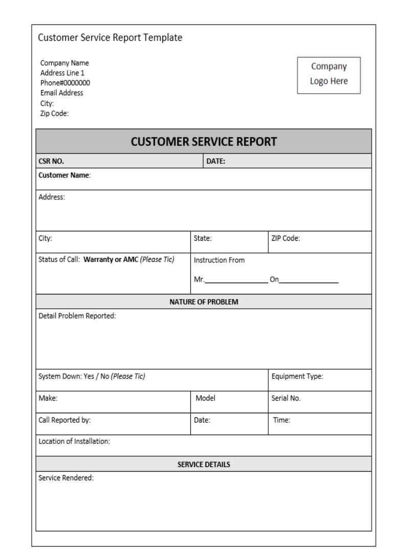 Customer Service Report Template – Excel Word Templates With Daily Sales Call Report Template Free Download