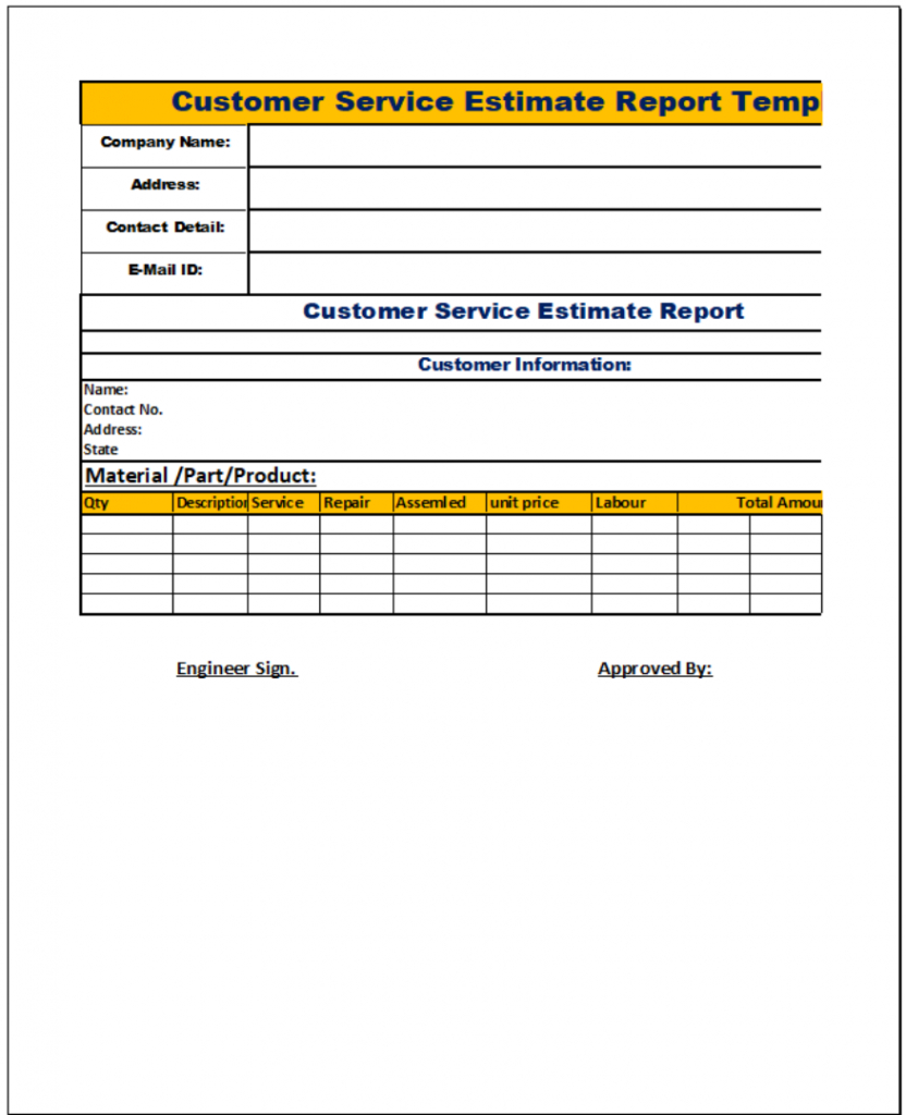 Customer Service Report Template – Free Report Templates With Regard To Customer Contact Report Template