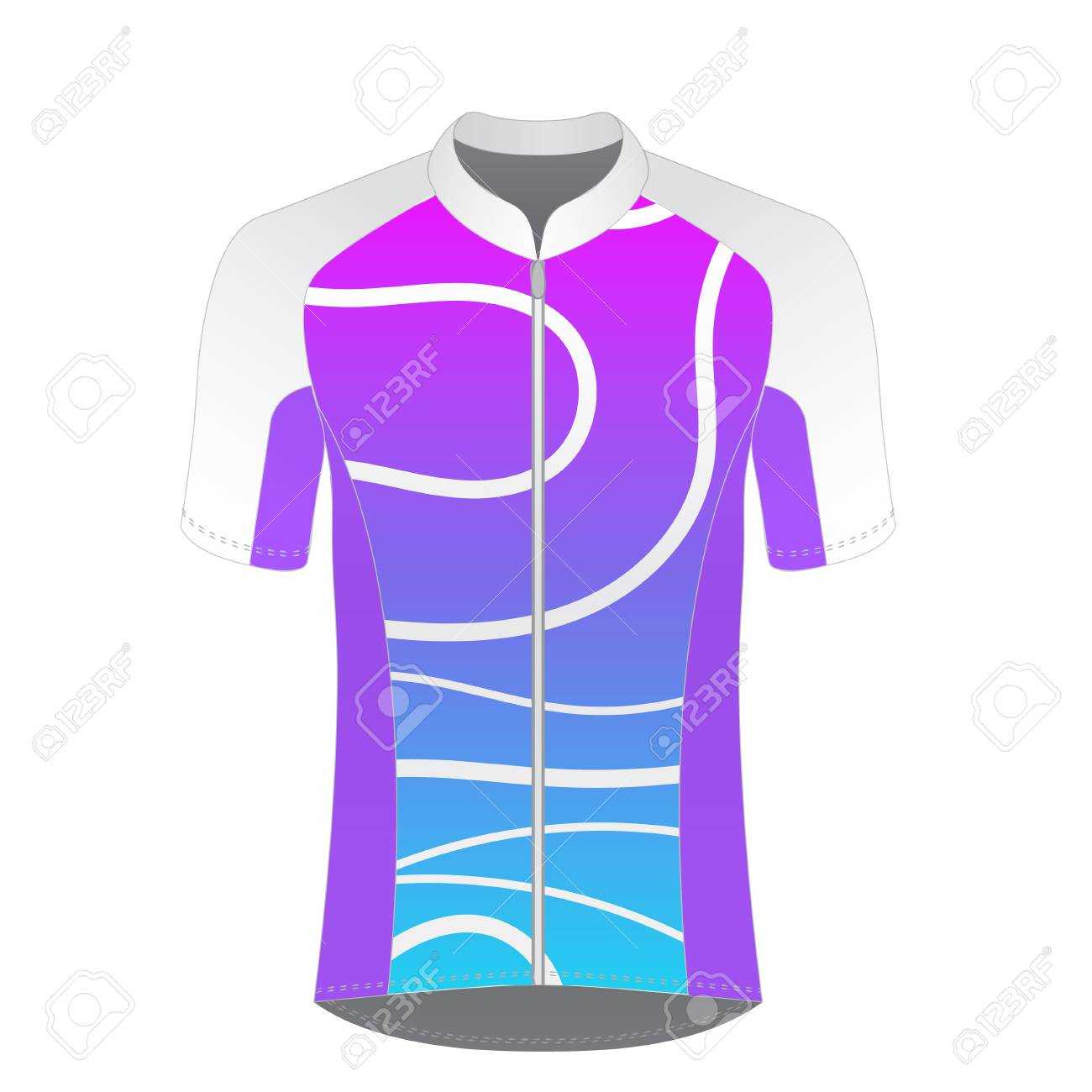 Cycling Jersey Mockup. T Shirt Sport Design Template. Road Racing.. With Blank Cycling Jersey Template