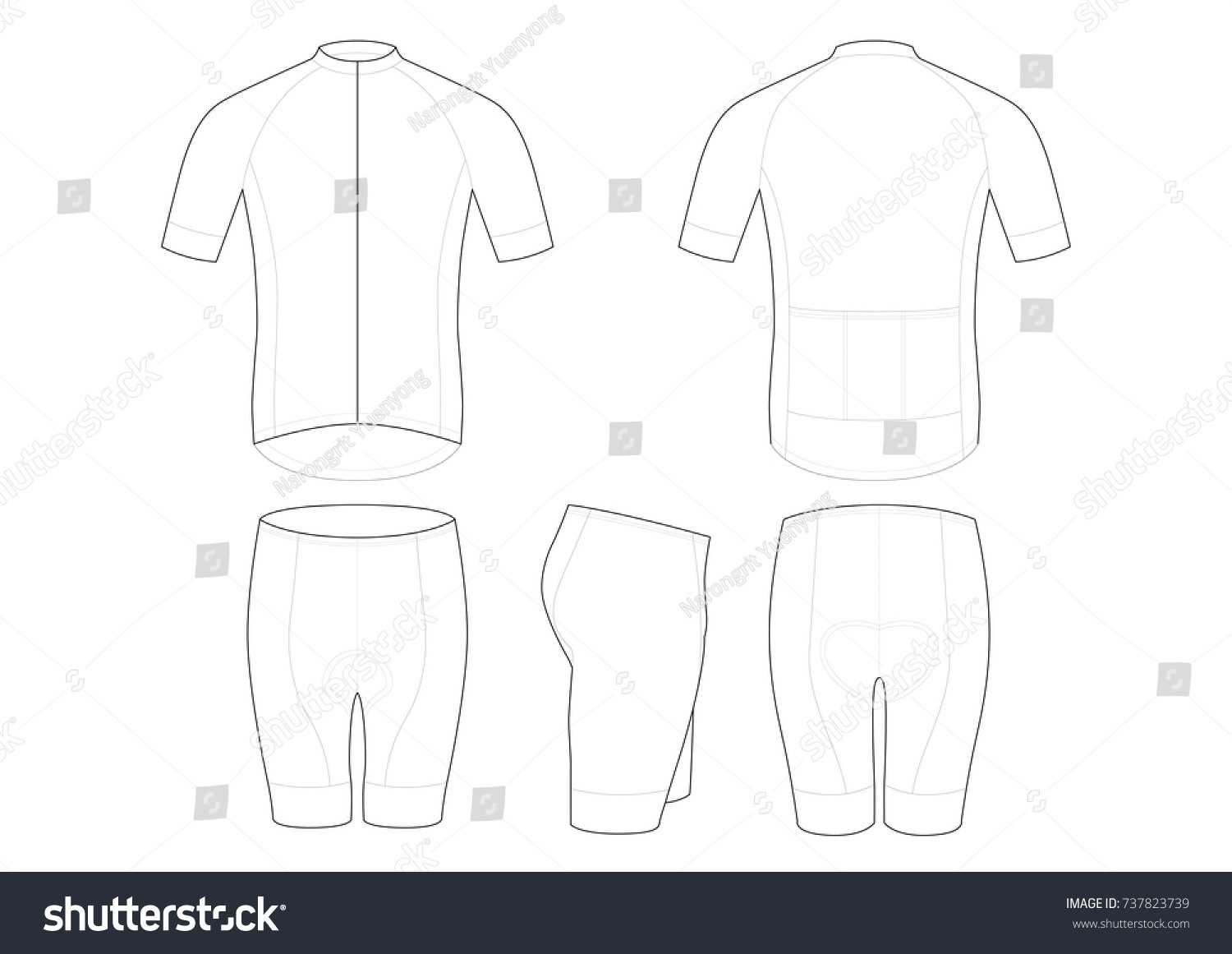 Cycling Jersey Template Design | Royalty Free Stock Image Intended For Blank Cycling Jersey Template