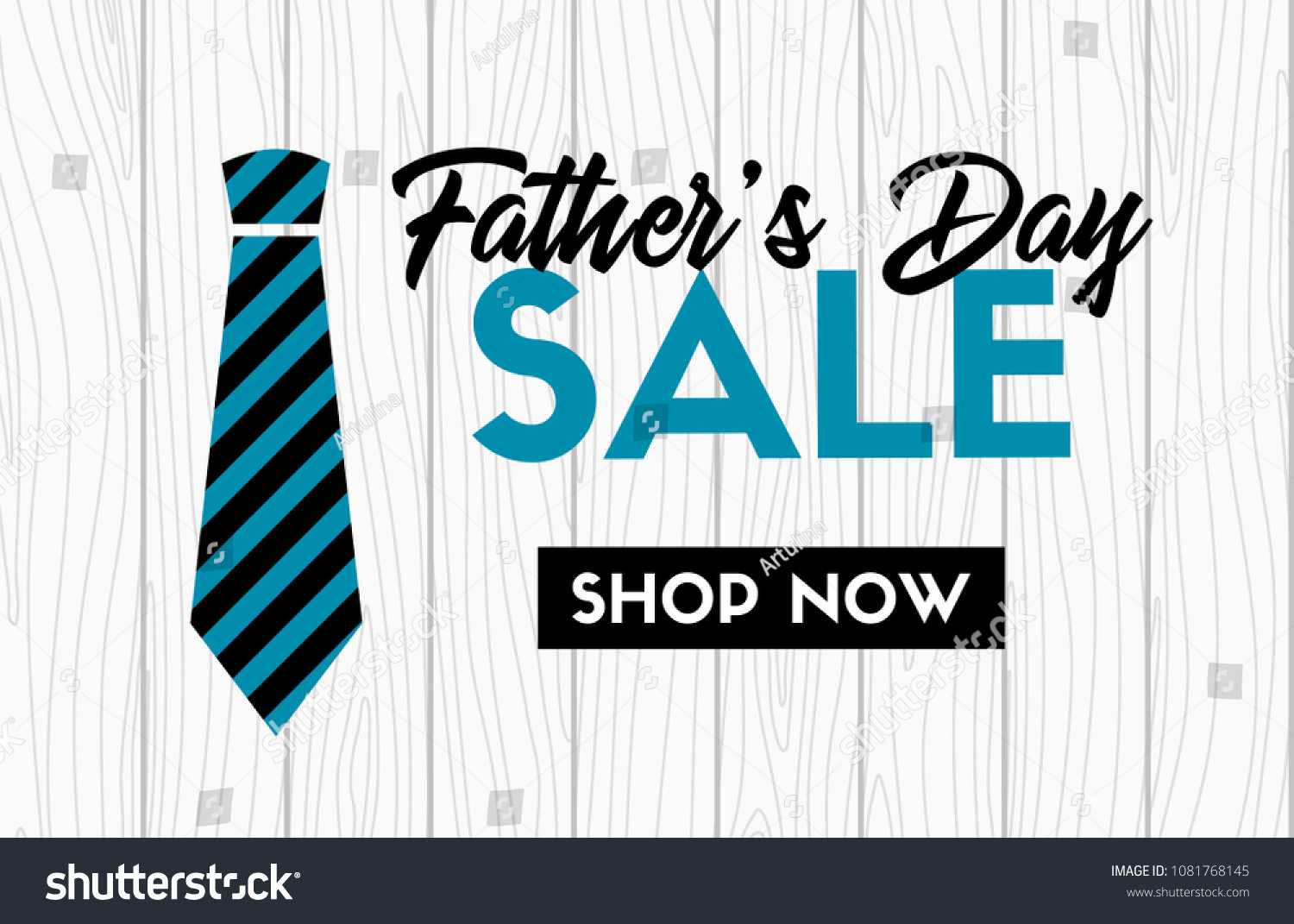 Стоковая Векторная Графика «Fathers Day Sale Vector Banner Throughout Tie Banner Template
