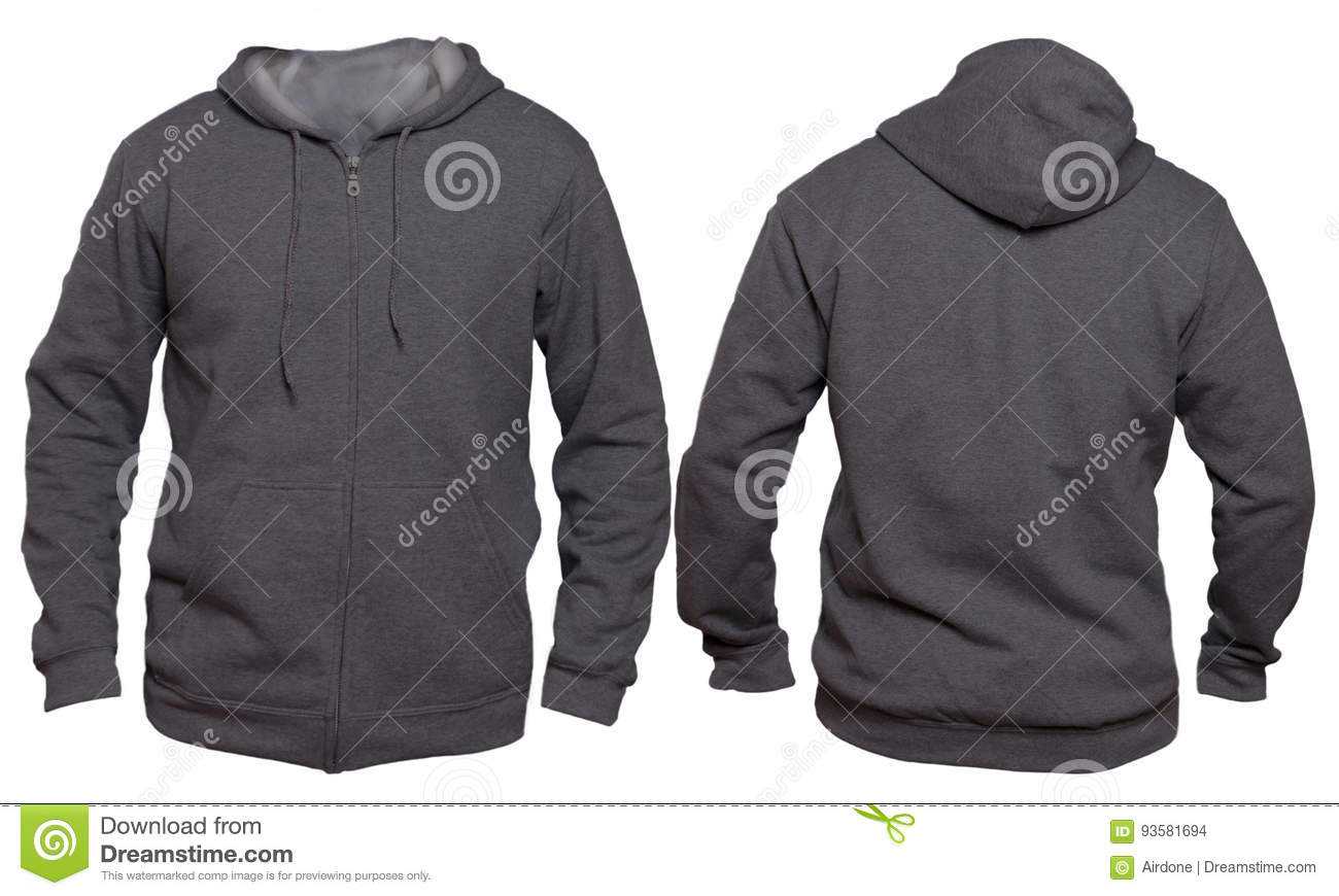 Dark Gray Hoodie Mock Up Stock Photo. Image Of Hoodie – 93581694 Within Blank Black Hoodie Template