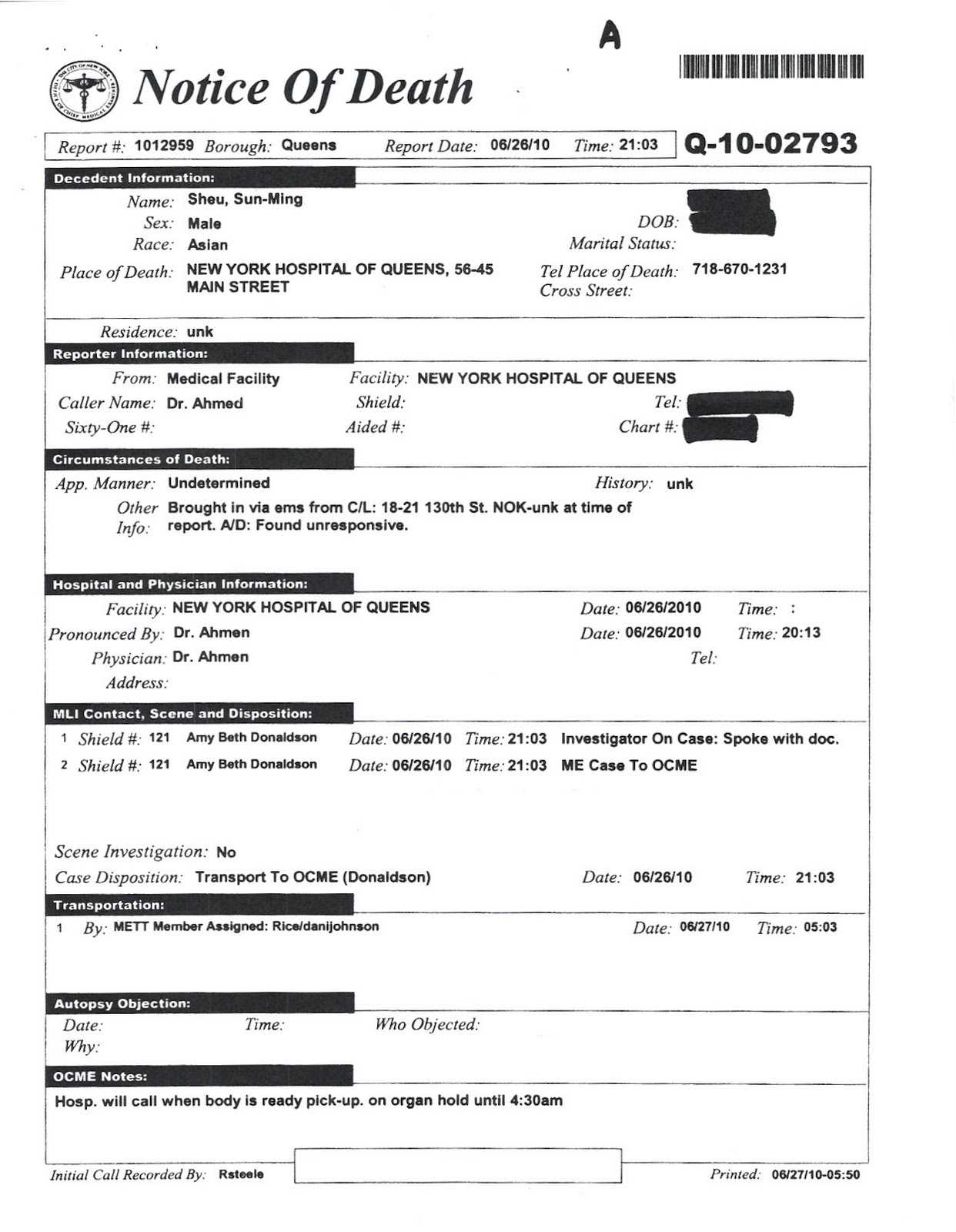 Death Report Template – Dalep.midnightpig.co Intended For Autopsy Report Template