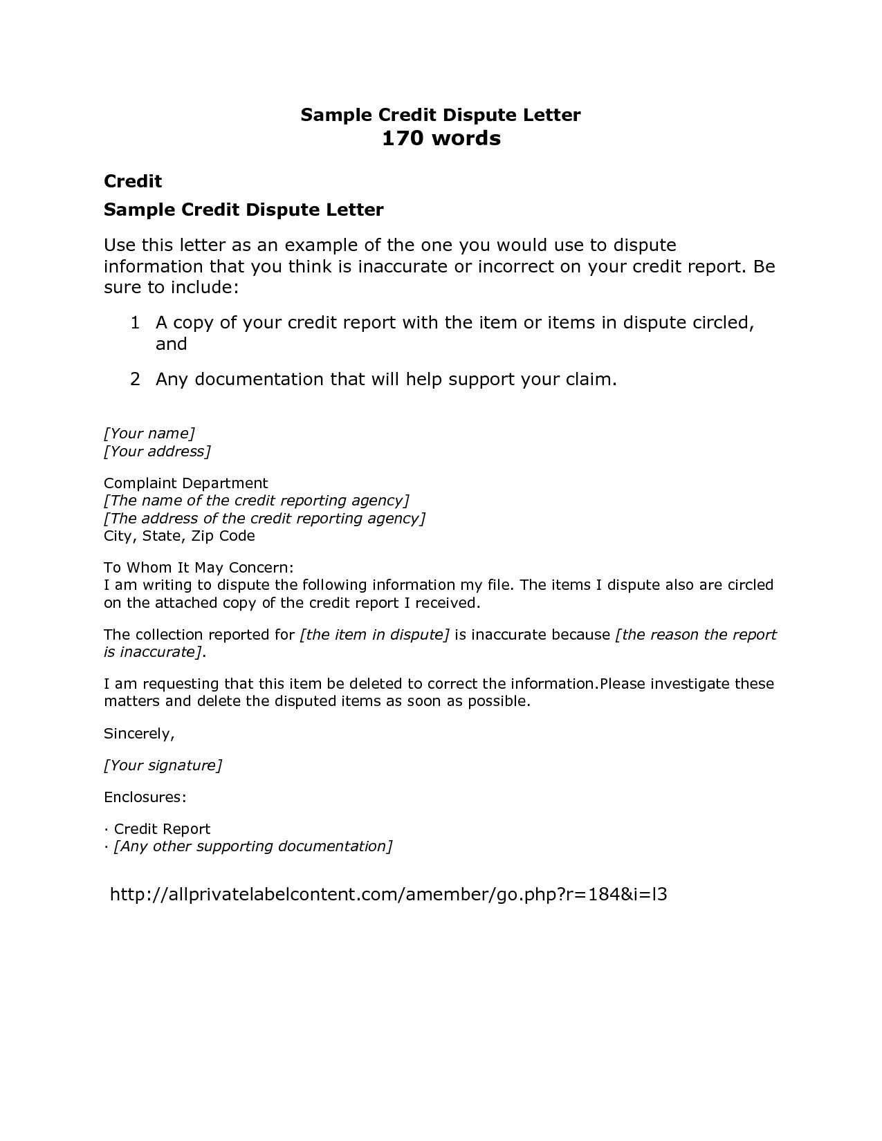 Dispute Letter Perfect 609 Template Karyna Org Endearing Pertaining To Credit Report Dispute Letter Template