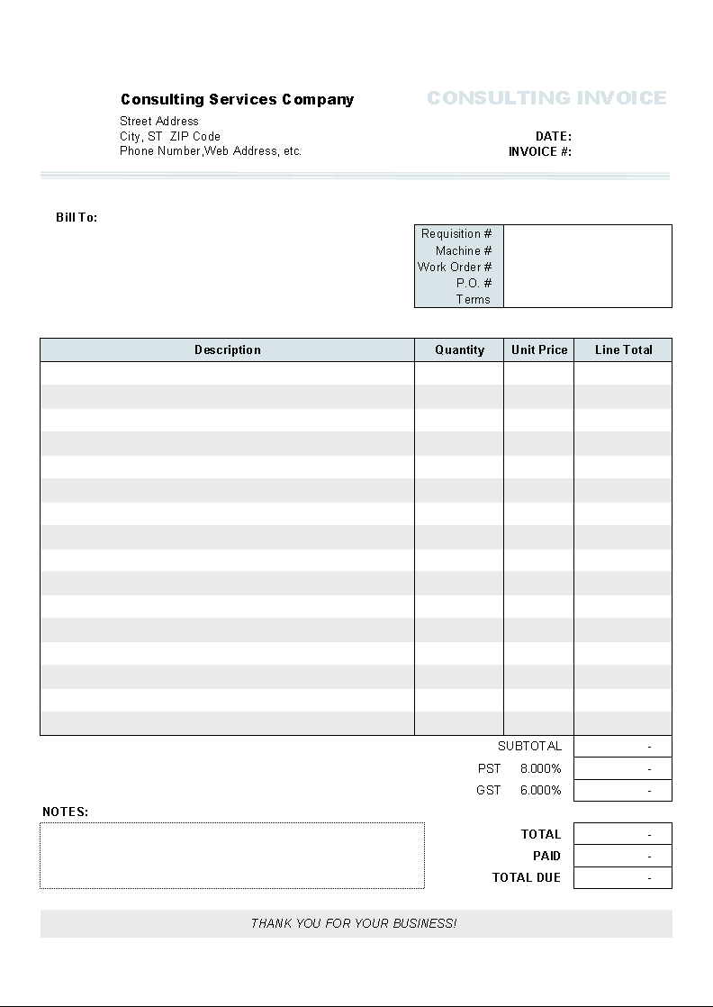 Download Clothing Store Invoice Template For Uniform Intended For Free Printable Invoice Template Microsoft Word