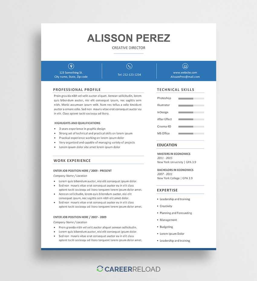 Download Free Resume Templates – Free Resources For Job Seekers Within Free Resume Template Microsoft Word