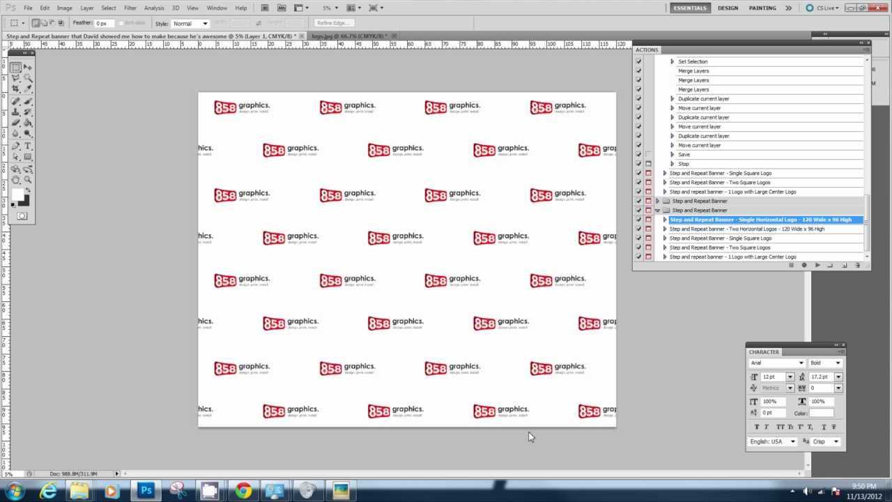 Downloading And Using The Step And Repeat Photoshop Action Within Step And Repeat Banner Template