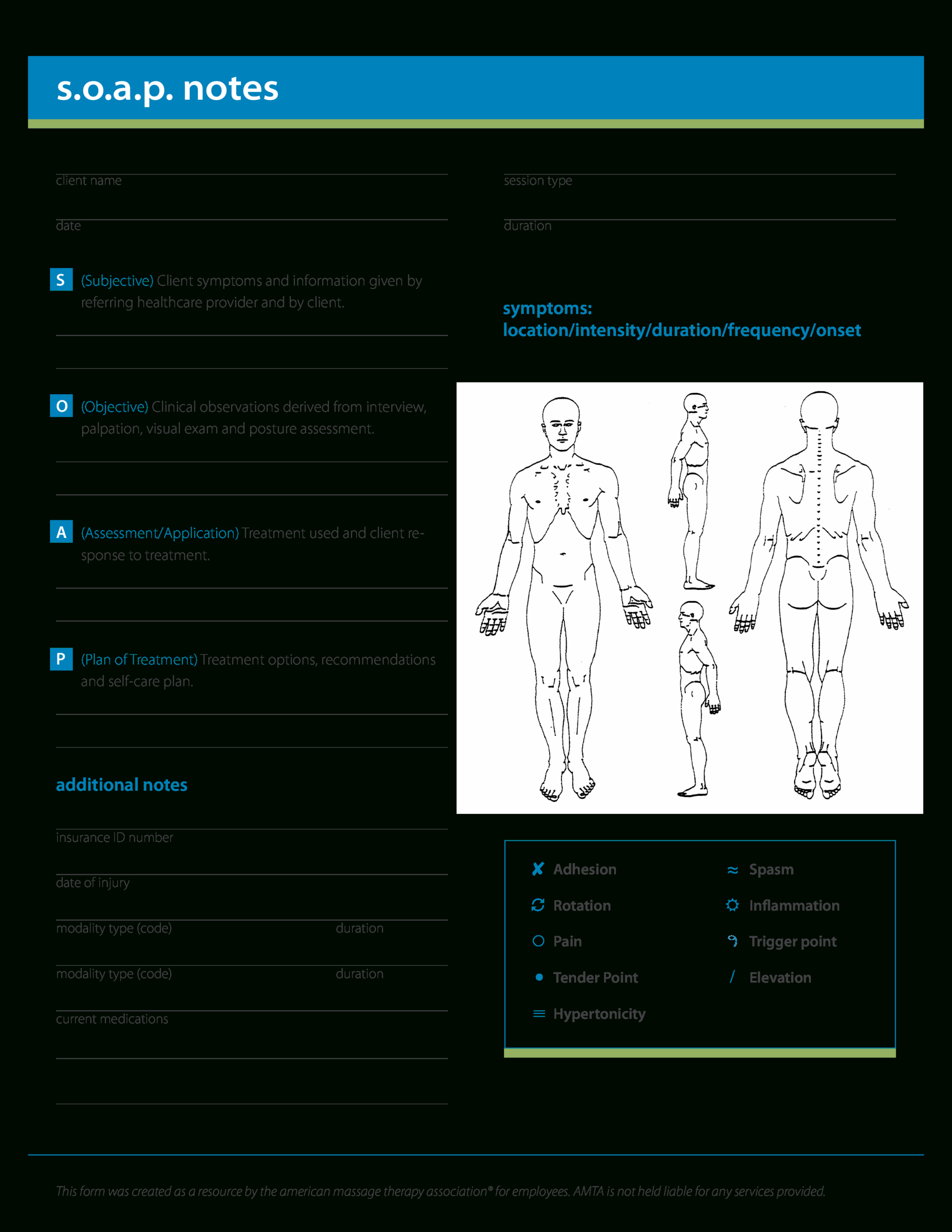 免费Massage Soap Note | 样本文件在Allbusinesstemplates With Soap Note Template Word