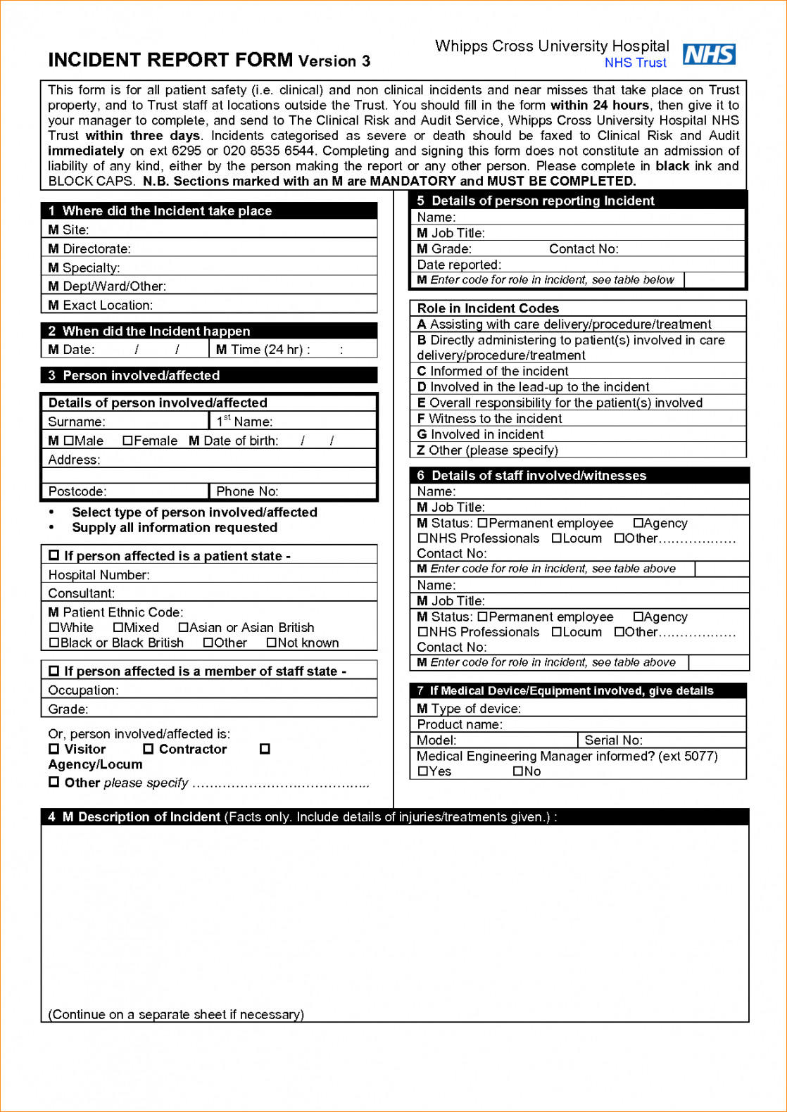 Editable 8 Incident Report Template Word Outline Templates Regarding Incident Report Form Template Word