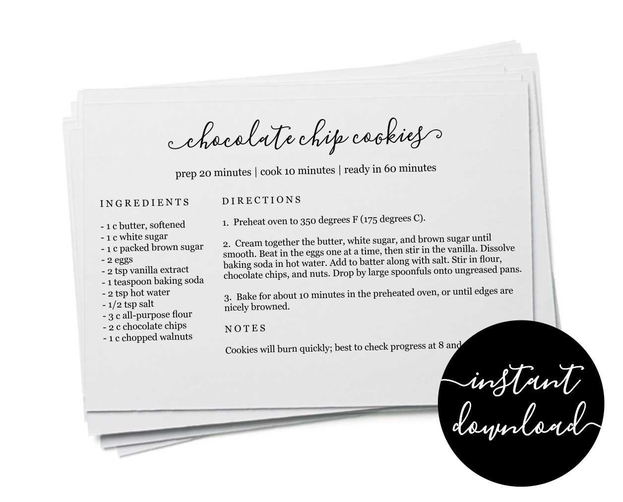 Editable Recipe Card Template – Printable Index Card Size Inside Microsoft Word Index Card Template