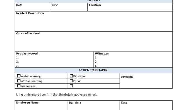 Employee Incident Report Template | Templates At within Incident Report Template Microsoft