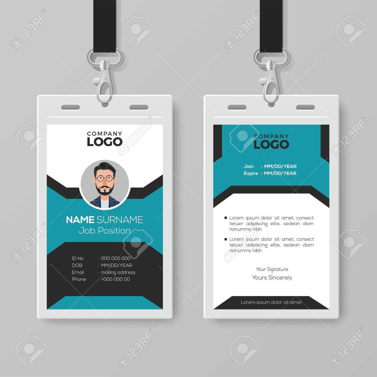 Employees Id Card Template – Dalep.midnightpig.co Inside Id Badge Template Word