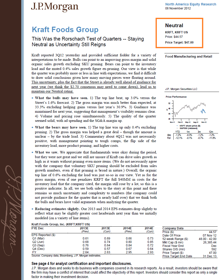 Equity Research Report - An Inside Look At What's Actually Intended For Stock Analyst Report Template