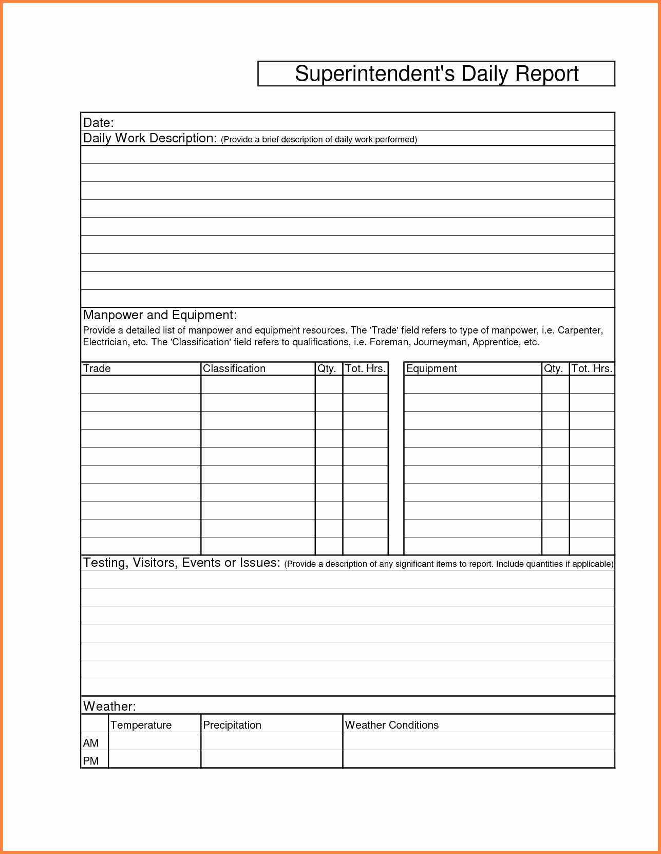 Escrow Analysis Spreadsheet And Sales Port Sample Free Daily Intended For Daily Site Report Template