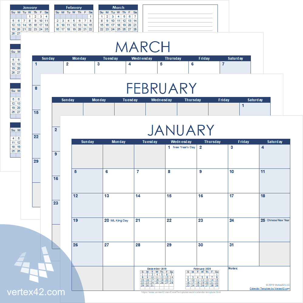 Excel Calendar Template For 2020 And Beyond With Personal Word Wall Template
