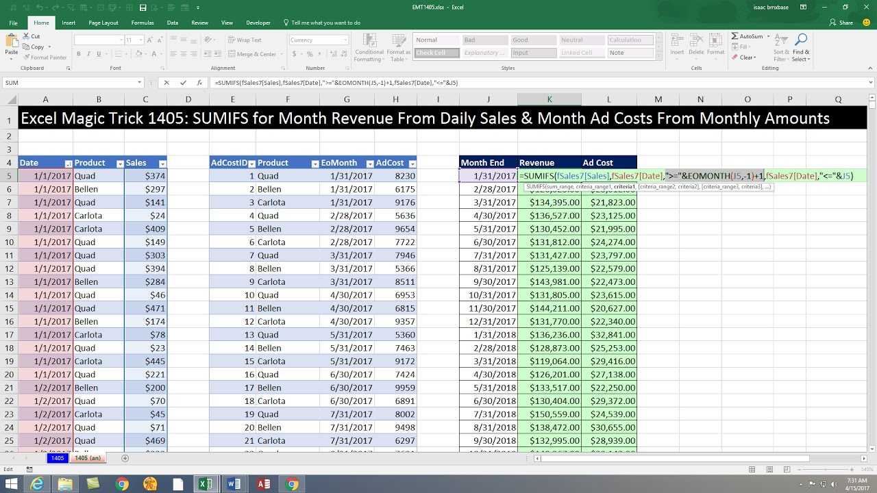 Excel Magic Trick Y Totals Report Sales From Daily Records Regarding Free Daily Sales Report Excel Template