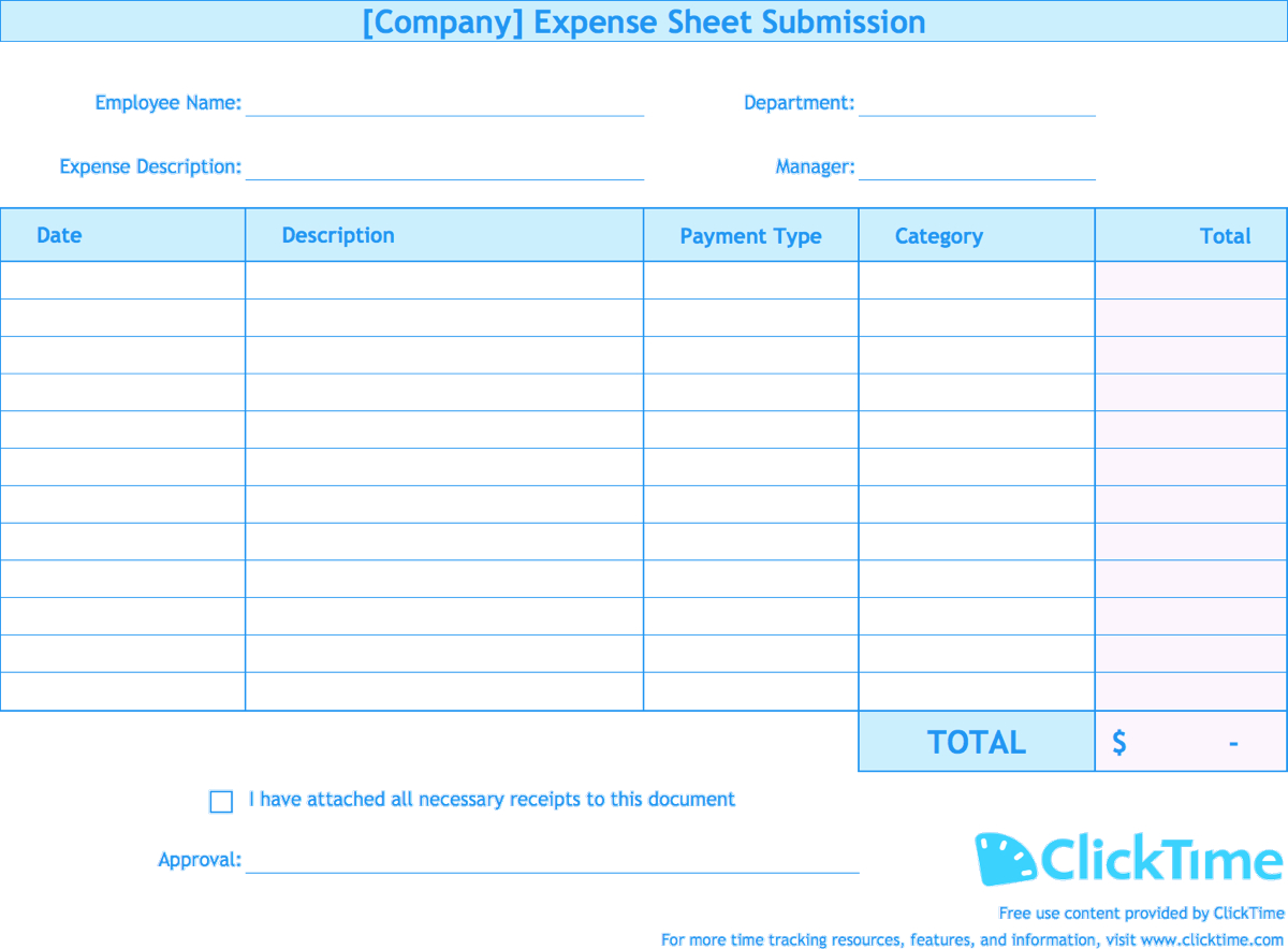 Expense Report Template Free – Dalep.midnightpig.co For Microsoft Word Expense Report Template