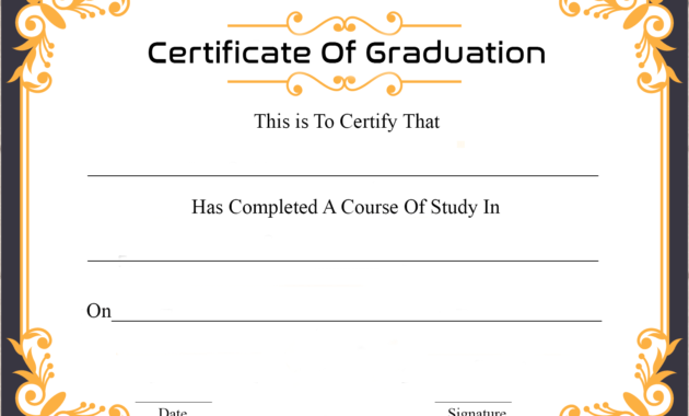 🥰free Certificate Template Of Graduation Download🥰 regarding Graduation Certificate Template Word