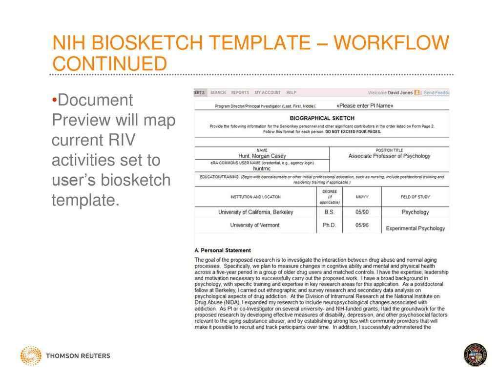 Faculty Activity Information Reporting System – Ppt Download For Nih Biosketch Template Word