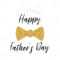 Father's Day Banner Design With Lettering, Golden Bow Tie Butterfly For Tie Banner Template