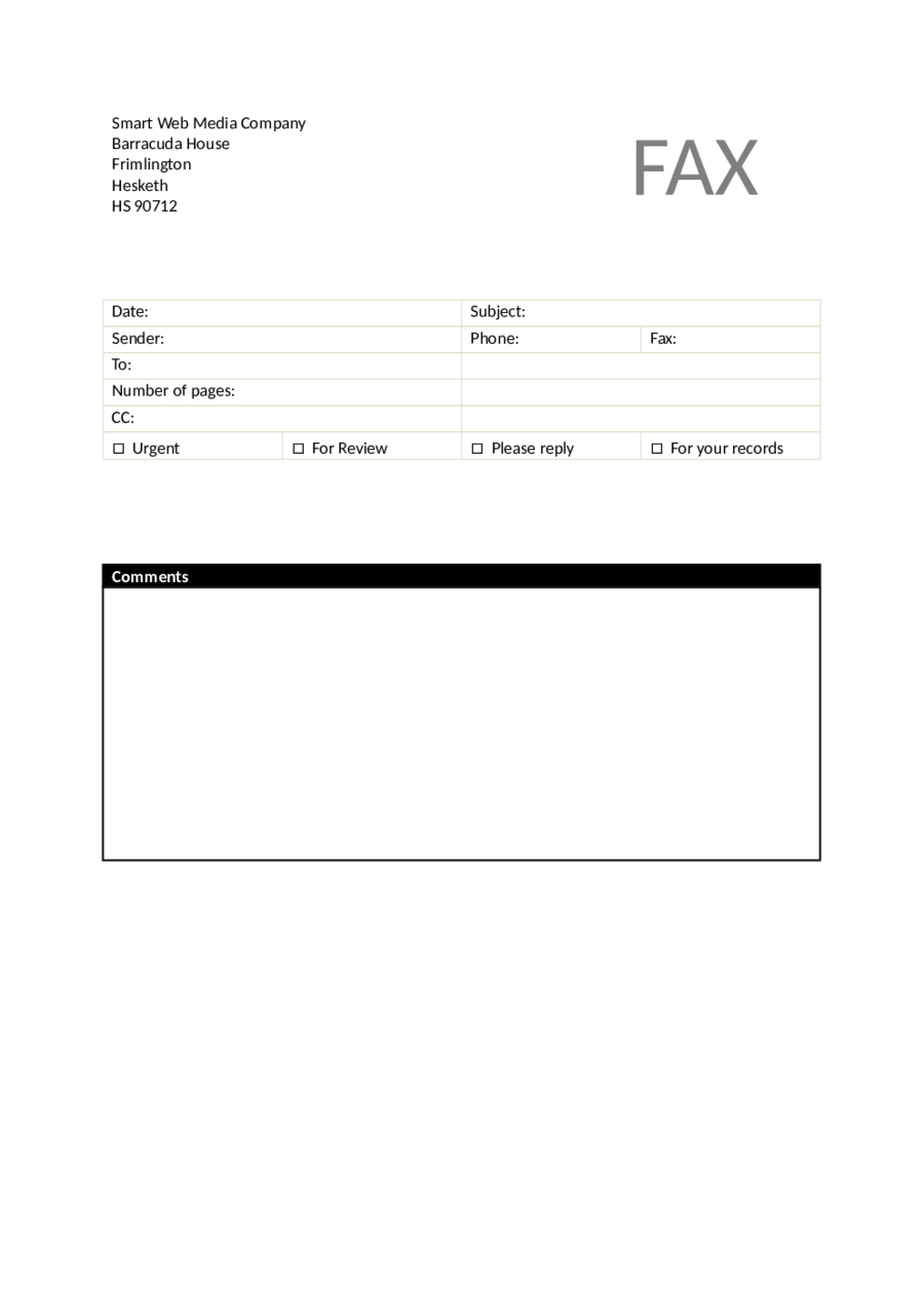 Fax Cover Sheet Word Template – Edit, Fill, Sign Online With Fax Template Word 2010