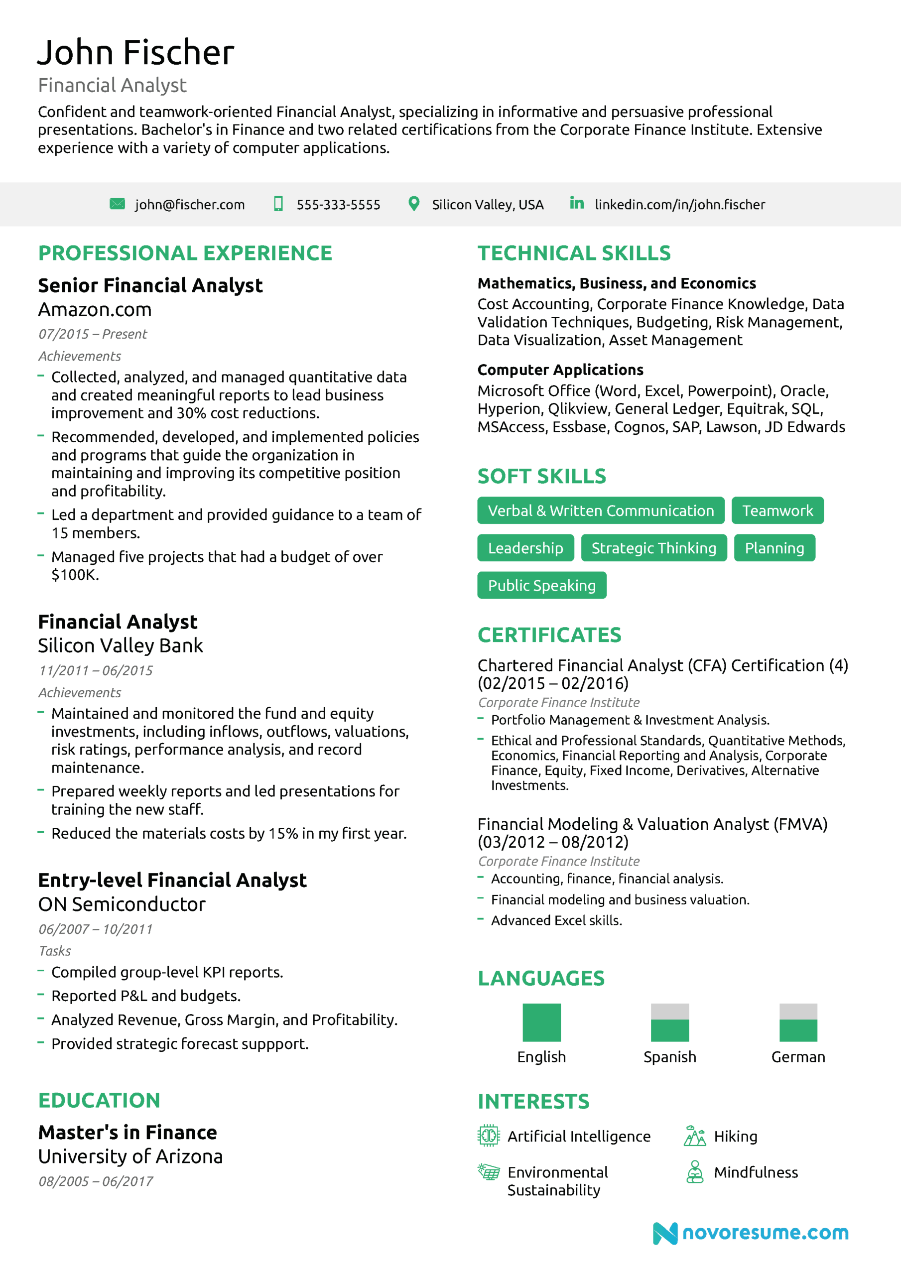 Financial Analyst Resume [The Ultimate 2020 Guide] Intended For Stock Analysis Report Template
