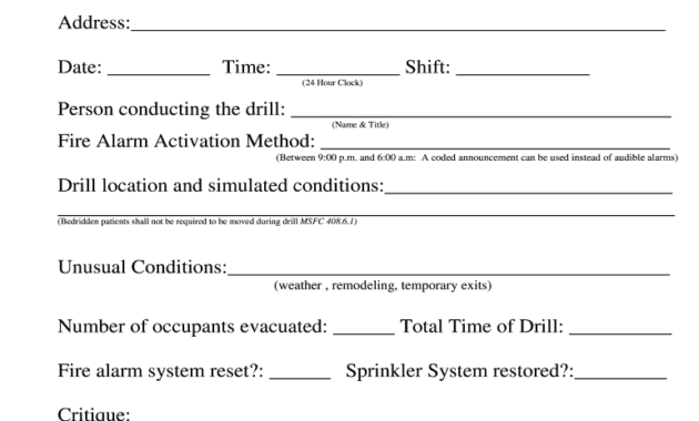 Fire Drill Report Template Uk - Fill Online, Printable regarding Emergency Drill Report Template